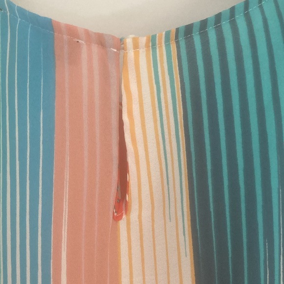 Rachel Zoe striped front side tie sleeveless blouse - Picture 3 of 11